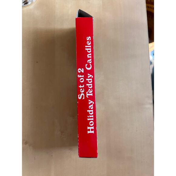 Vintage Giftco Set of 2 Holiday Teddy Bear Taper Candles Stacked Presents  NIB - Picture 15 of 16